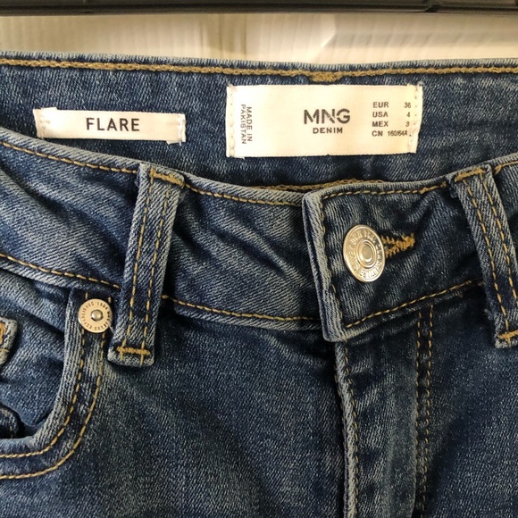 MNG Denim flare jeans size 4 - Picture 2 of 7